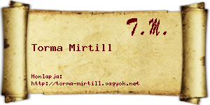 Torma Mirtill névjegykártya